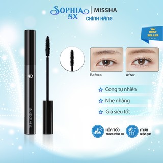 Mascara chuốt mi lâu trôi chống nhòe Missha 4D