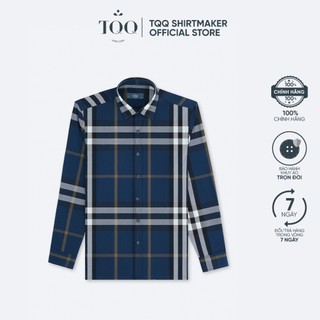 Áo sơ mi nam dáng Slimfit TQQ K603CSB trẻ trung, hiện đại kết hợp họa tiết kẻ ô tinh tế, hạn chế nhăn