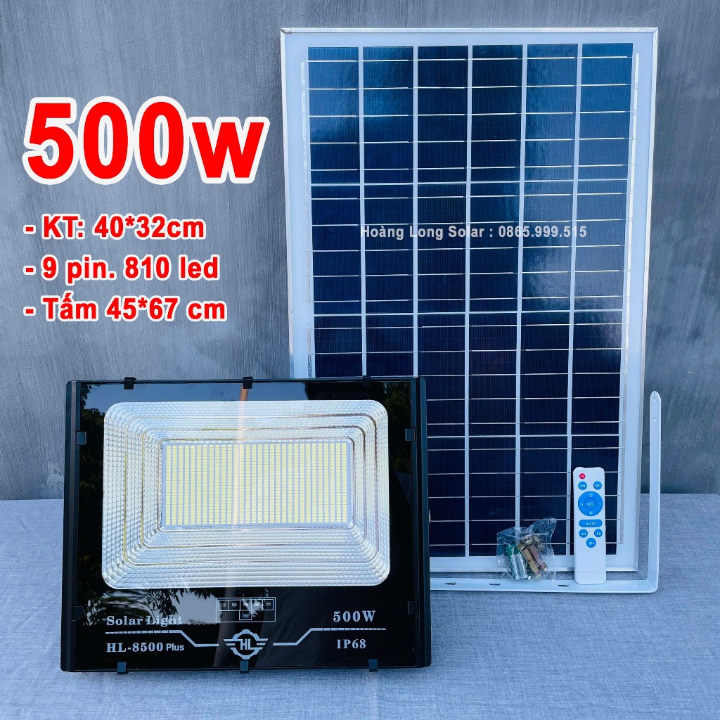 Đèn năng lượng mặt trời solar light 500w – HL8500 Plus