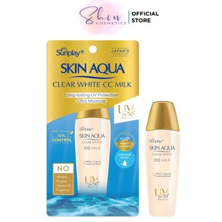 Sữa chống nắng tạo nền Sunplay Skin Aqua Clear White CC Milk 25g