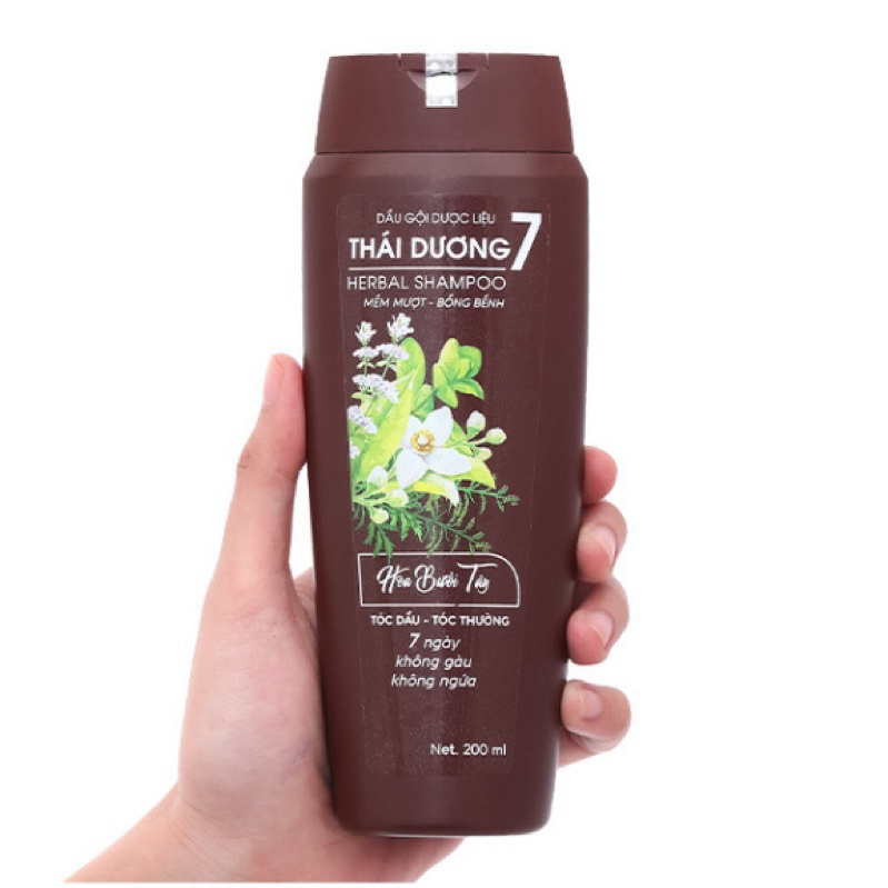 Mới-Dầu Gội Dược Liệu Thái Dương 7 Hương Hoa Bưởi Tây 200ml