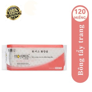 BÔNG TẨY TRANG HOAMIS  ( túi 120 miếng )