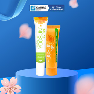 Combo Yoosun Acnes - Yoosun Nghệ phục hồi da sau mụn, kháng khuẩn, ngừa thâm sẹo do mụn Tuýp 15g-20g