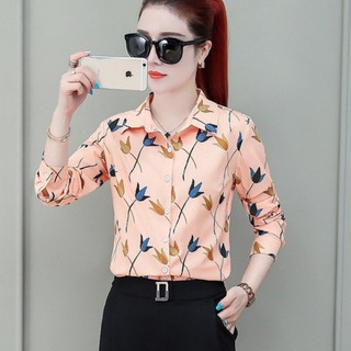 Áo Sơ Mi Nữ Tay Dài HT Hoa Chéo Sang Trọng Chất Liệu Cao Cấp, Không Nhăn, Không Xù, Không Phai Màu