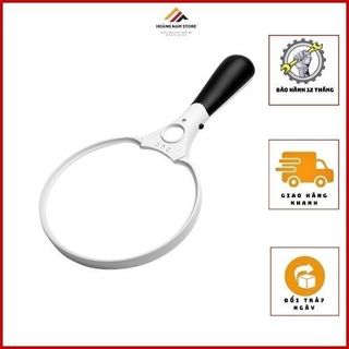 Kính lúp cầm tay 137mm có đèn trợ sáng gồm 2 thấu kính độ phóng đại 2x,25x