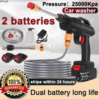 Máy rửa xe cầm tay công suất cao 400w 2 pin sạc 48V kèm nhiều phụ kiện tiện dụng ( didooglt )