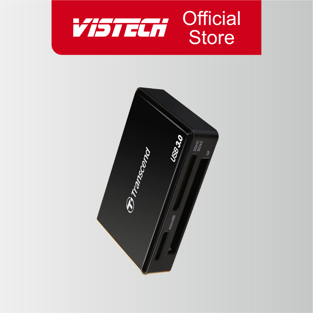 Đầu đọc thẻ nhớ USB 3.0 Transcend RDF8K Card Reader đen black