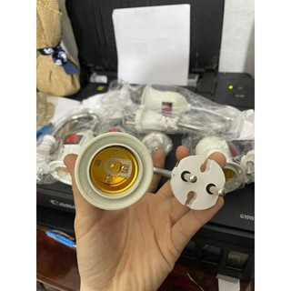 Đui đèn lò xo có công tắc