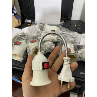 Đui đèn lò xo có công tắc
