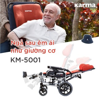 Xe lăn ngả nằm cao cấp km5001 dành cho người cao tuổi