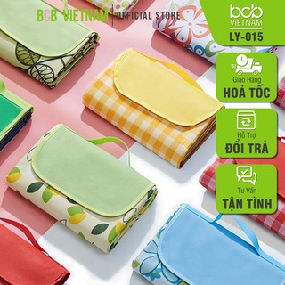 LOẠI 1 - HÀNG ĐẸP Bạt Trải Picnic Chống Thấm 2mx2m Miếng Lót Du Lịch Xếp Gọn Họa Tiết Caro LY-015