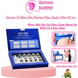 Tinh Chất Serum Tế Bào Gốc Ronas | Stem Cell Solution Trắng Da Phục Hồi Da Se khít Lỗ Chân Lông Hộp 10 Chai