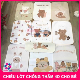 Chiếu Lót Chống Thấm 4D Cho Bé Từ Sơ Sinh, Tấm Lót Chống Thấm Cao Cấp Manny Mềm mại, Êm ái