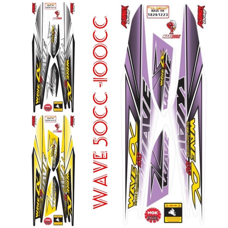 Tem xe WAVE 50cc -100cc mẫu nhọn tem 4 lớp chống nước