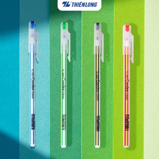 Bút bi học sinh, văn phòng Thiên Long TL-027, TL-095 mực xanh/đỏ/đen/tím thiết kế hiện đại, nét viết trơn mượt