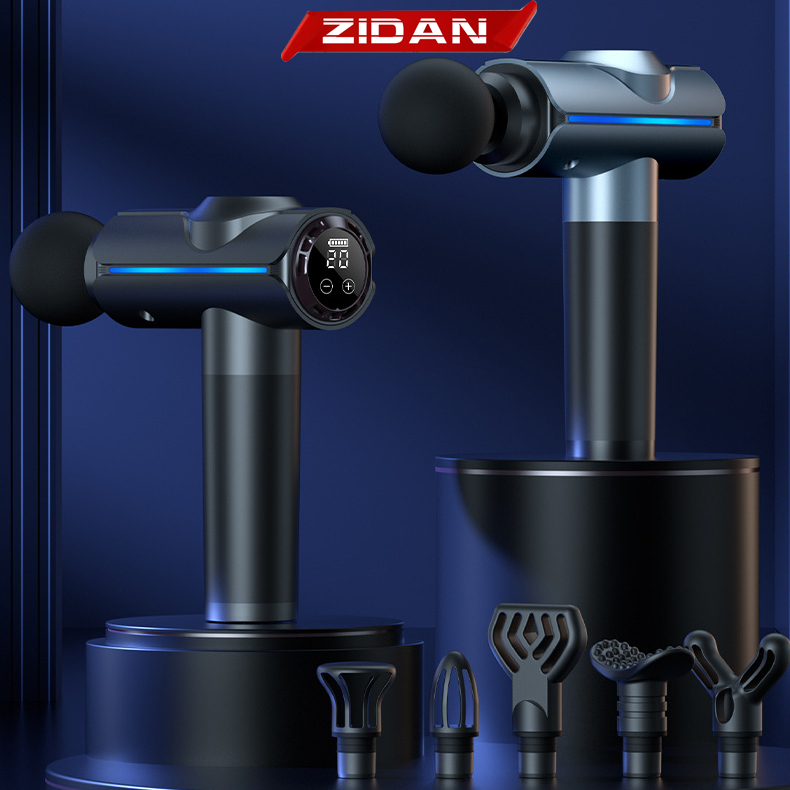 Máy massage cầm tay ZiDan cao cấp không chổi than lực đấm siêu mạnh 12800 vòng/phút,pin 4000 Mah 6 đầu 20 chế độ