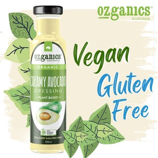 Sốt Salad Hữu Cơ Kem Bơ Ozganics - ORGANIC Creamy Avocado Salad Dressing - Chai 350ml
