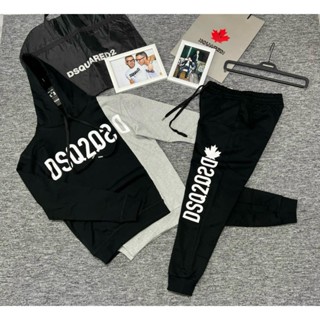  Bộ Nỉ Nam DSQ Phối Màu Chất Nỉ Dày Dặn Siêu Đẹp - Bộ Nỉ Nam DSQ  Áo Hoodie Form Rộng Hót Hít 