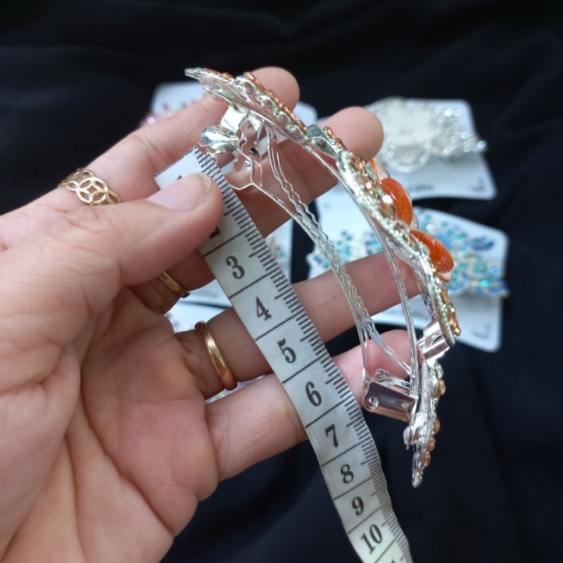 Kẹp tóc đính đá siêu đẹp kẹp 8cm