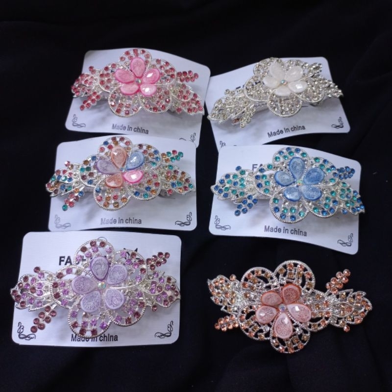 Kẹp tóc đính đá siêu đẹp kẹp 8cm