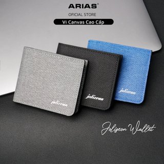 Ví vải nam nữ JOLIZEON kiểu dáng hàn quốc nhiều ngăn nhỏ gọn dày dặn, Bóp nam nữ vải canvas siêu bền nhiều màu -V127