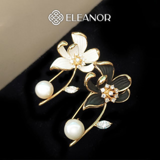 Ghim cài áo nam nữ Eleanor Accessories hình hoa ngọc trai nhân tạo phụ kiện thời trang trâm cài 5954