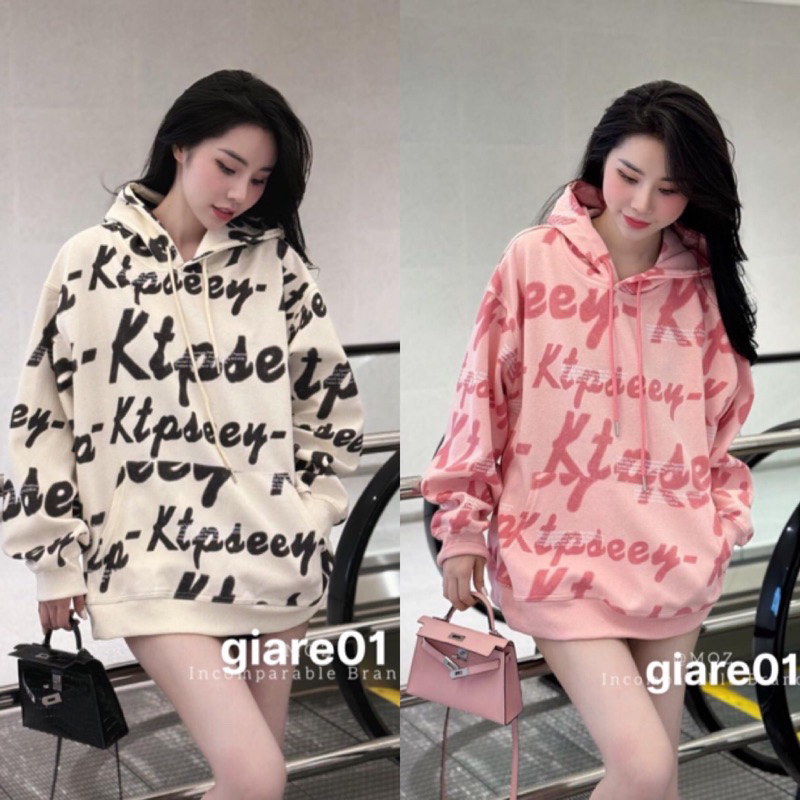 Áo hoodie CHỮ toàn thân chất nỉ cotton dày dặn mũ hai lớp Haiphuc