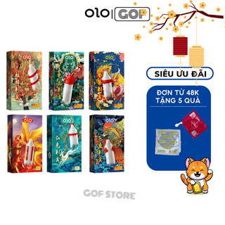 Bao cao su gai mềm lớn Olo Bao cao su gai siêu mỏng răng sói 6 kiểu dáng bao - GoF Store