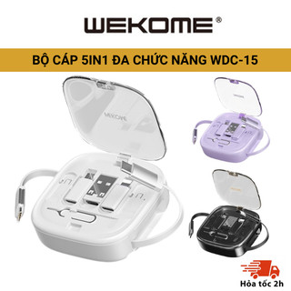 Bộ cáp 5in1 đa chức năng  , WDC-15 có công suất 65W - Lưu trữ cáp - Sạc - Thẻ nhớ - Bộ chuyển đổi - Truyền dữ liệu