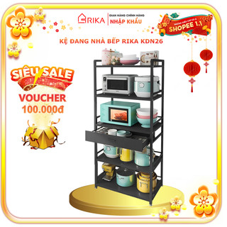 Kệ Đa Năng RIKA KDN26 Để Nồi Cơm Điện Lò Vi Sóng Chất Thép Carbon Chắc Chắn Hàng Nhập Khẩu Chính Hãng