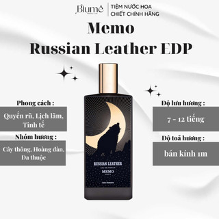 Nước hoa unisex memo russian leather mùi cuốn hút