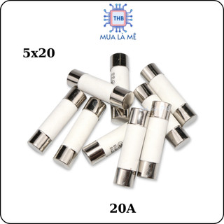 Cầu chì sứ 20a-250v kích cỡ 5x20mm.