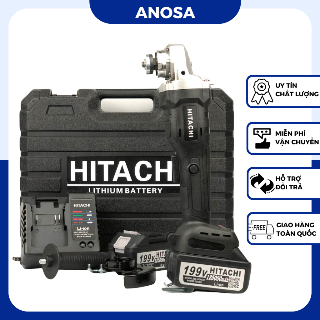 Máy mài dùng pin Hitachi 199v động cơ không chổi than