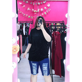 ÁO NHUNG ĐÁ CỒ TRÒN 60-95kg ( Big Size Huỳnh Ngọc )