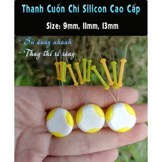 Thanh cuốn chì, vỉ hạt cuốn chì set 4 thanh cuốn chì silicon 9mm-11mm-13mm