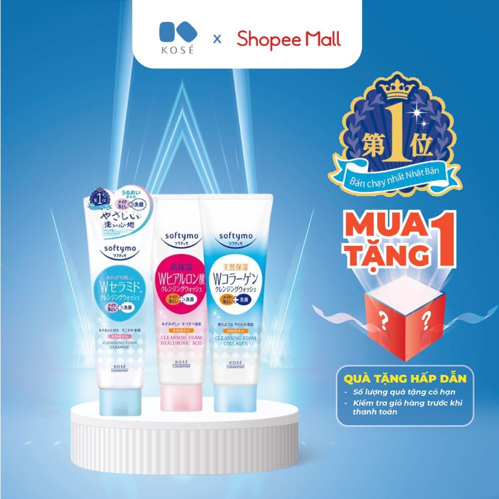 Sữa Rửa Mặt Kose Softymo Cleansing Foam 190g Nhiều Phân Loại