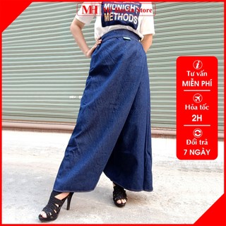 Váy Quần Chống Nắng Jean Trơn Cao Cấp Vải Cotton Dày Dặn Có Túi Và Nút Bấm Chân Mỹ Huyền Store