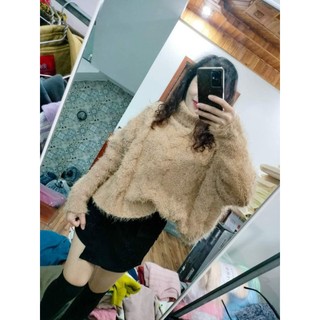 Áo len màu vàng nhạt free size - hàng thùng