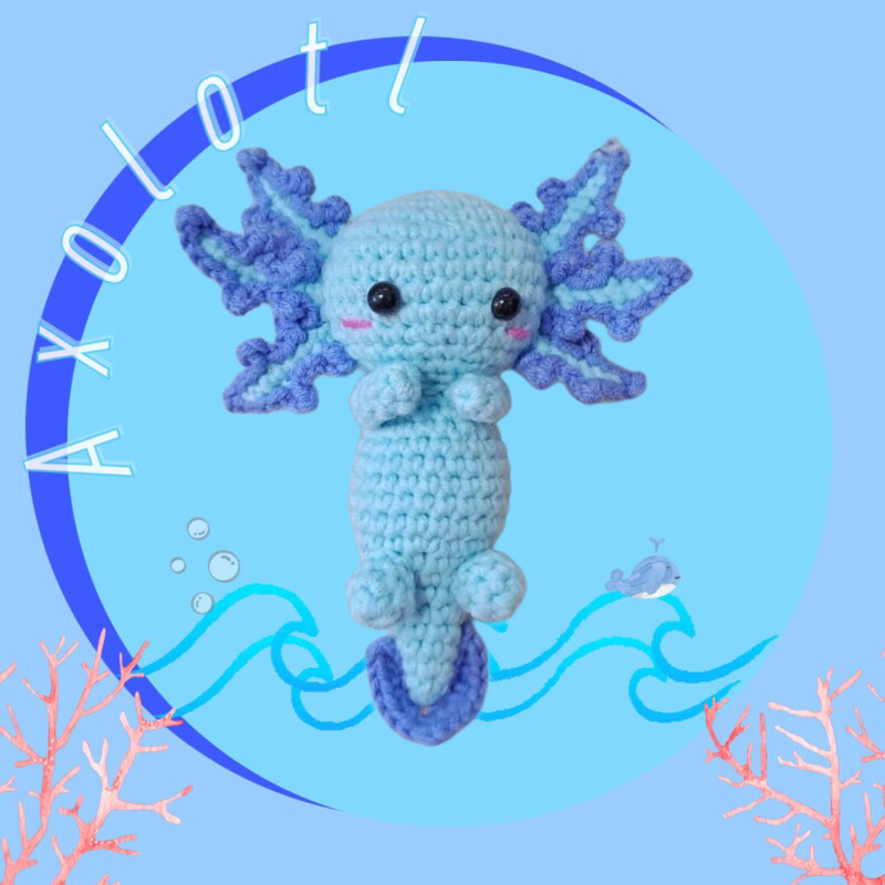 [𝙊𝙧𝙙𝙚𝙧 ]Móc Khoá Kì Nhông Axolotl Bằng Len - Handmade🧶