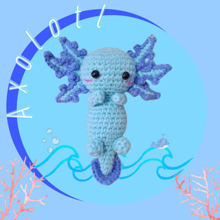 Móc Khoá Kì Nhông Axolotl Bằng Len - Handmade🧶