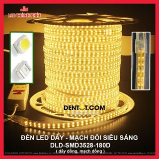 Dây led trang trí ngoài trời siêu sáng , chống nước , dây led cuốn cây đã bao gồm nguồn 220v