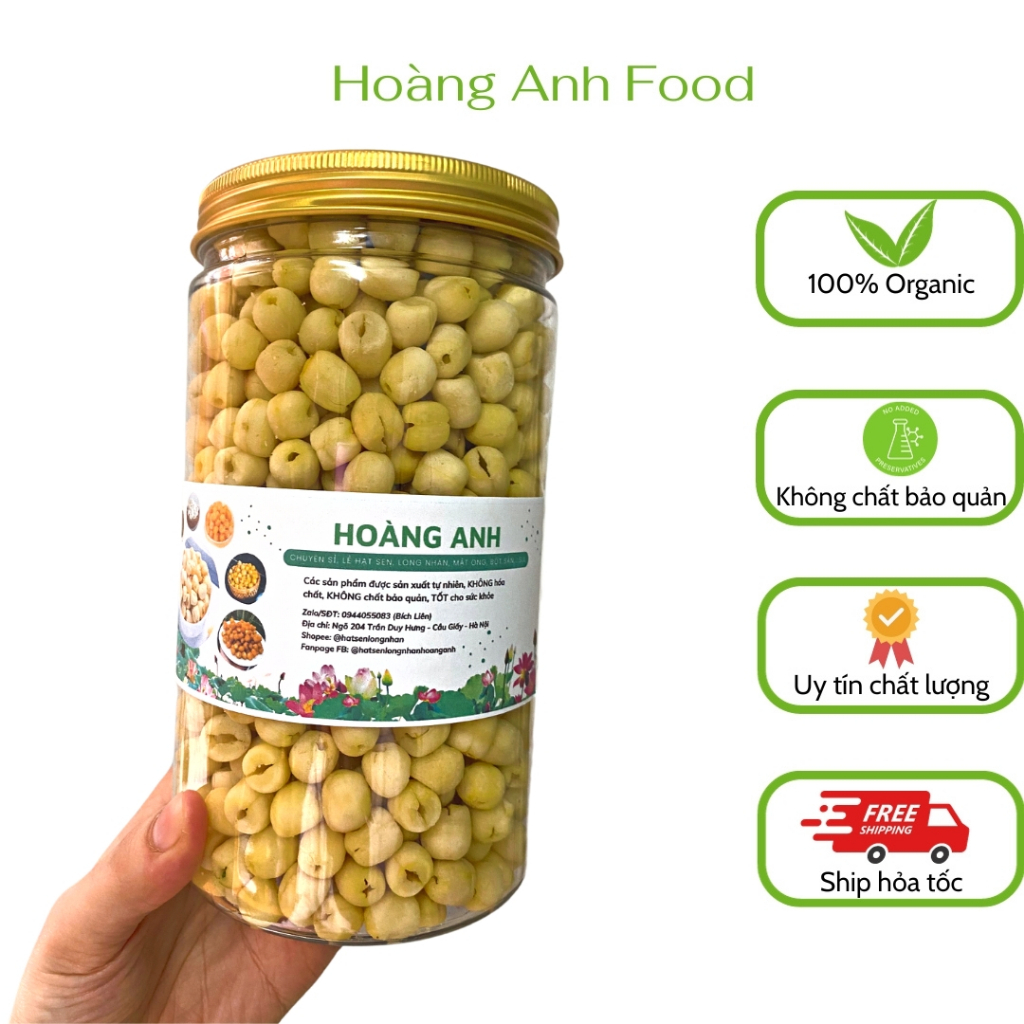  Hạt sen sấy giòn hạt sen Huế loại 1 sấy không đường nguyên vị 