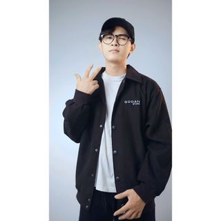 Áo Khoác Varsity Basic GOOAN Studio Unisex Oversize, Phong Cách Retro Chất Liệu Cao Cấp, Bomber Thời Trang Đơn Giản