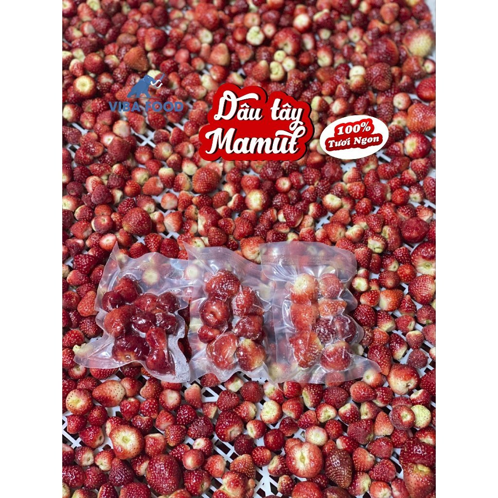 Dâu tây Mamut Gói 100g, 900g (10 cốt) trái cây cấp đông [HN giao hỏa tốc] - Ảnh 5