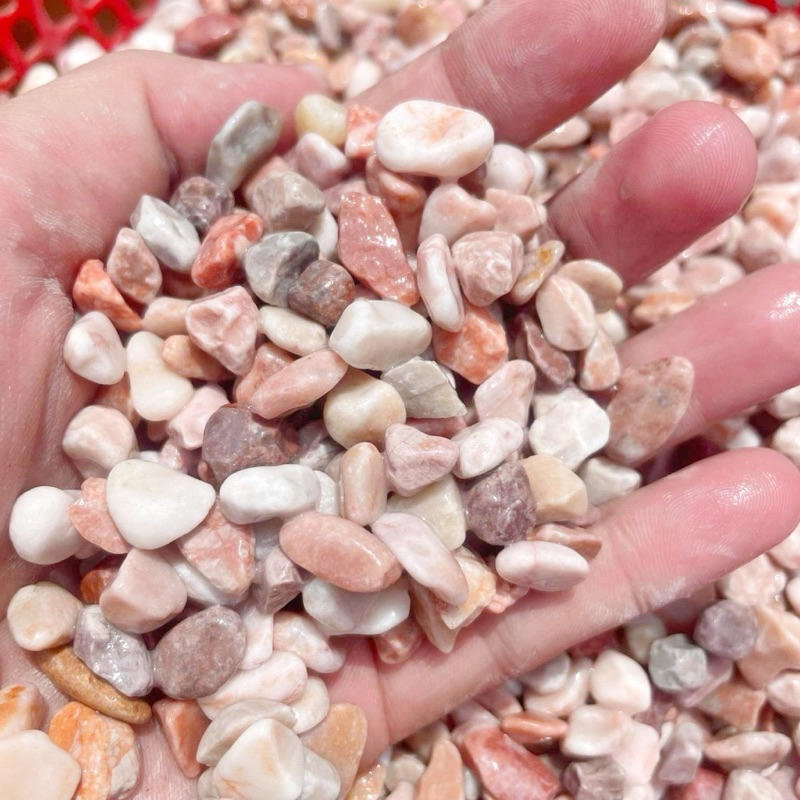 Đá Hồng Sỏi Hồng nhiều cỡ trang trí hồ cá, chậu cây cảnh, chậu cây Tết, trồng sen đá, trải nền sân vườn.