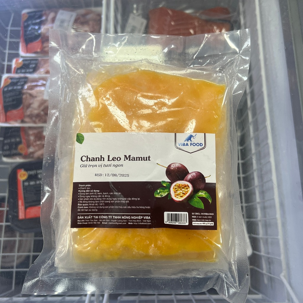 Chanh leo Mamut cấp đông gói 400gr không hạt - trái cây đông lạnh Viba cao cấp [HN giao hoả tốc] - Ảnh 2