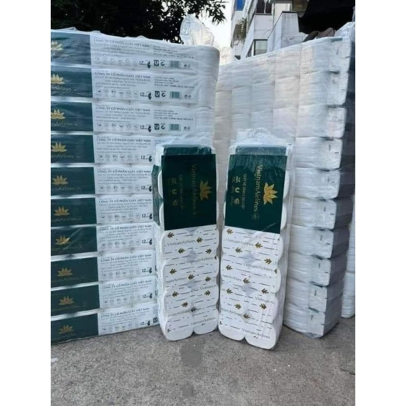 Giấy Vệ Sinh Cuộn Lốc 12 Cuộn 3 Lớp Dai Mềm Mịn Tặng 1 Giáy rút