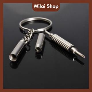 Tua vít 2 đầu mini vặn ốc mắt kính kiêm móc khoá bỏ túi