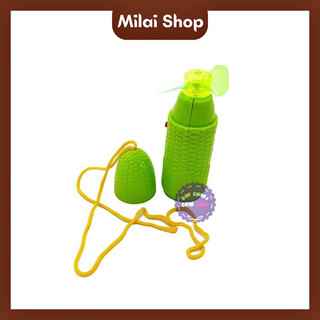 Quạt cầm tay mini có hương thơm hình trái bắp dùng pin