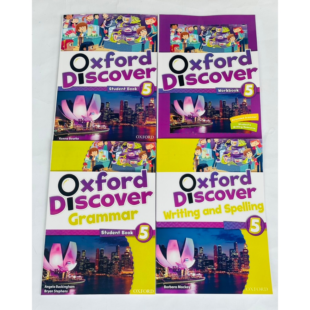 Oxford Discover 5 bộ 4 cuốn ( SB, WB, Grammar, Spelling and Writing)